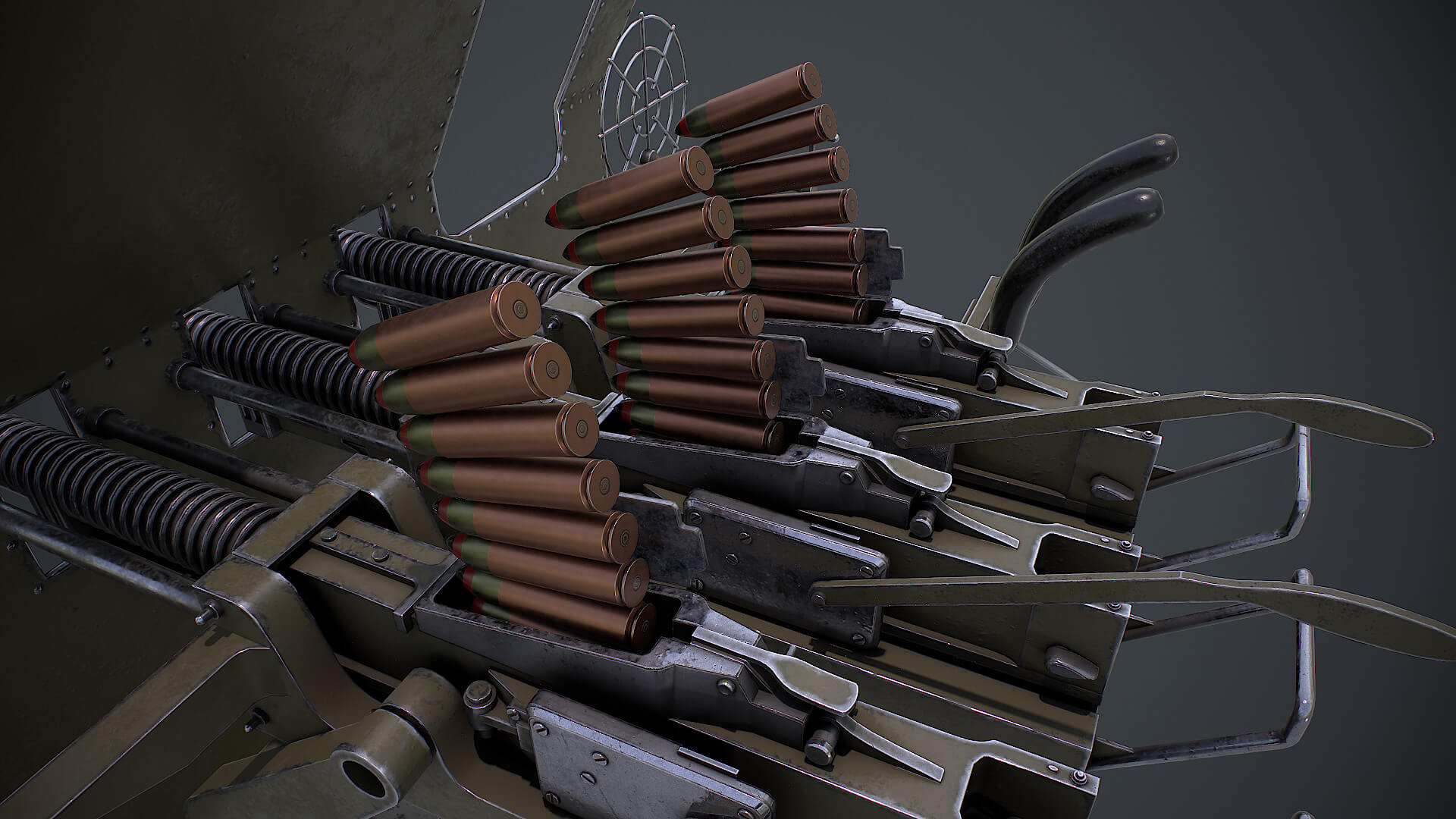 Machine Gun Turret 3D Model by Nicu_Tepes