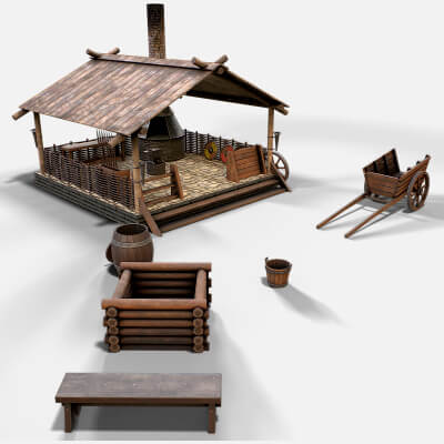 Medieval Forge 3D Model