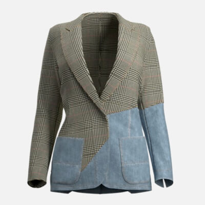 Aegle Deconstruct Asymmetric Denim Jacket