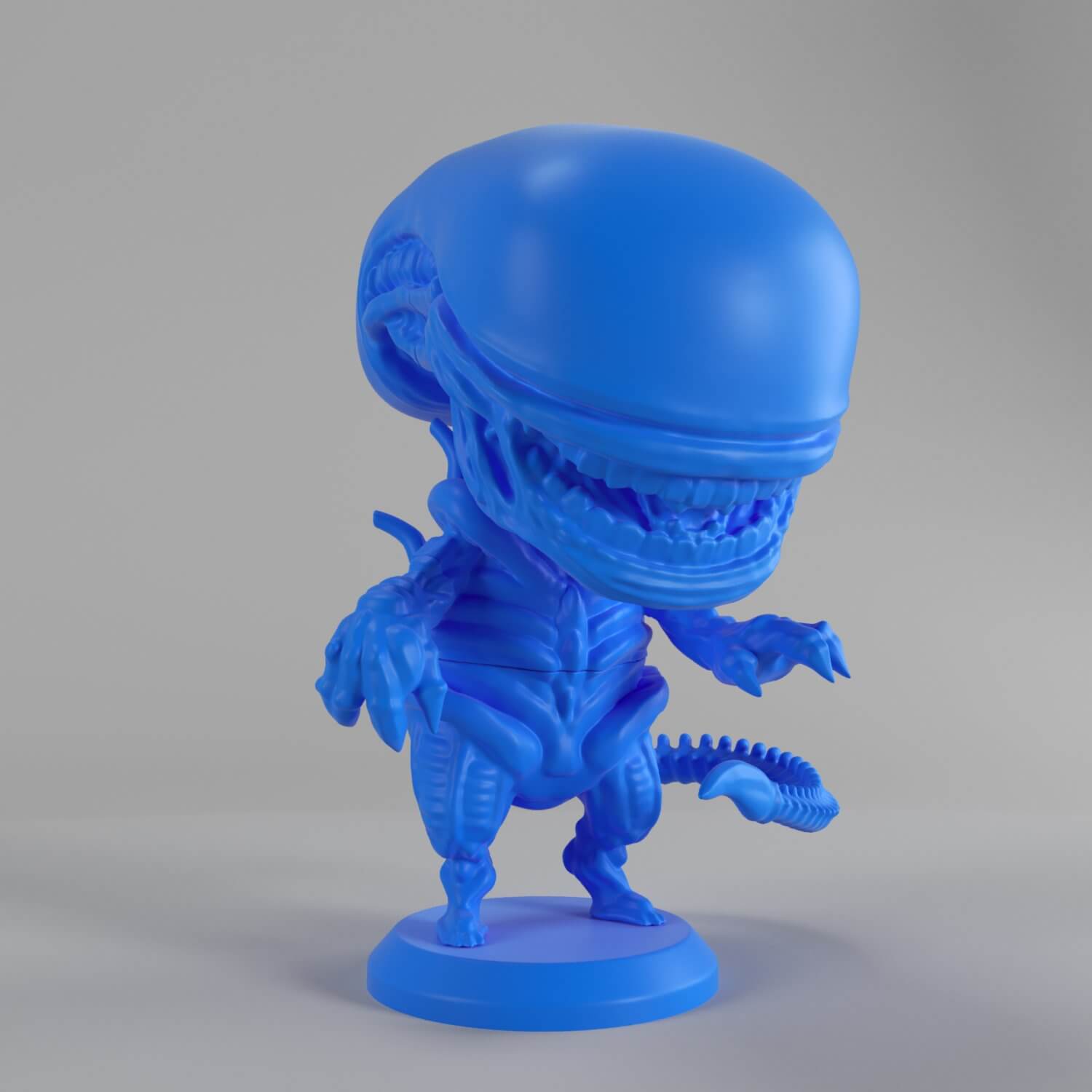 Alien Xenomorph Chibi 3D Print Model by nivinpoly420