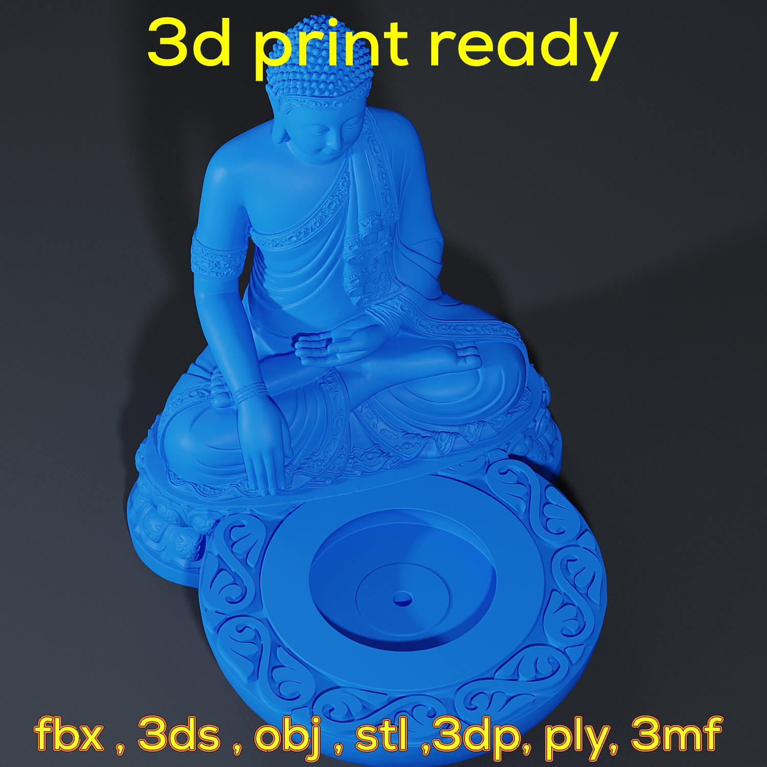 Buddha Incense Stand 3D Model by nivinpoly420