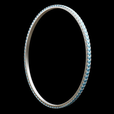 Diamond Single Row Windowed Bangle - 3D Model by NoctraWear
