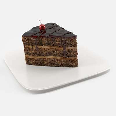 Slice of Chocolate Cake by Noker