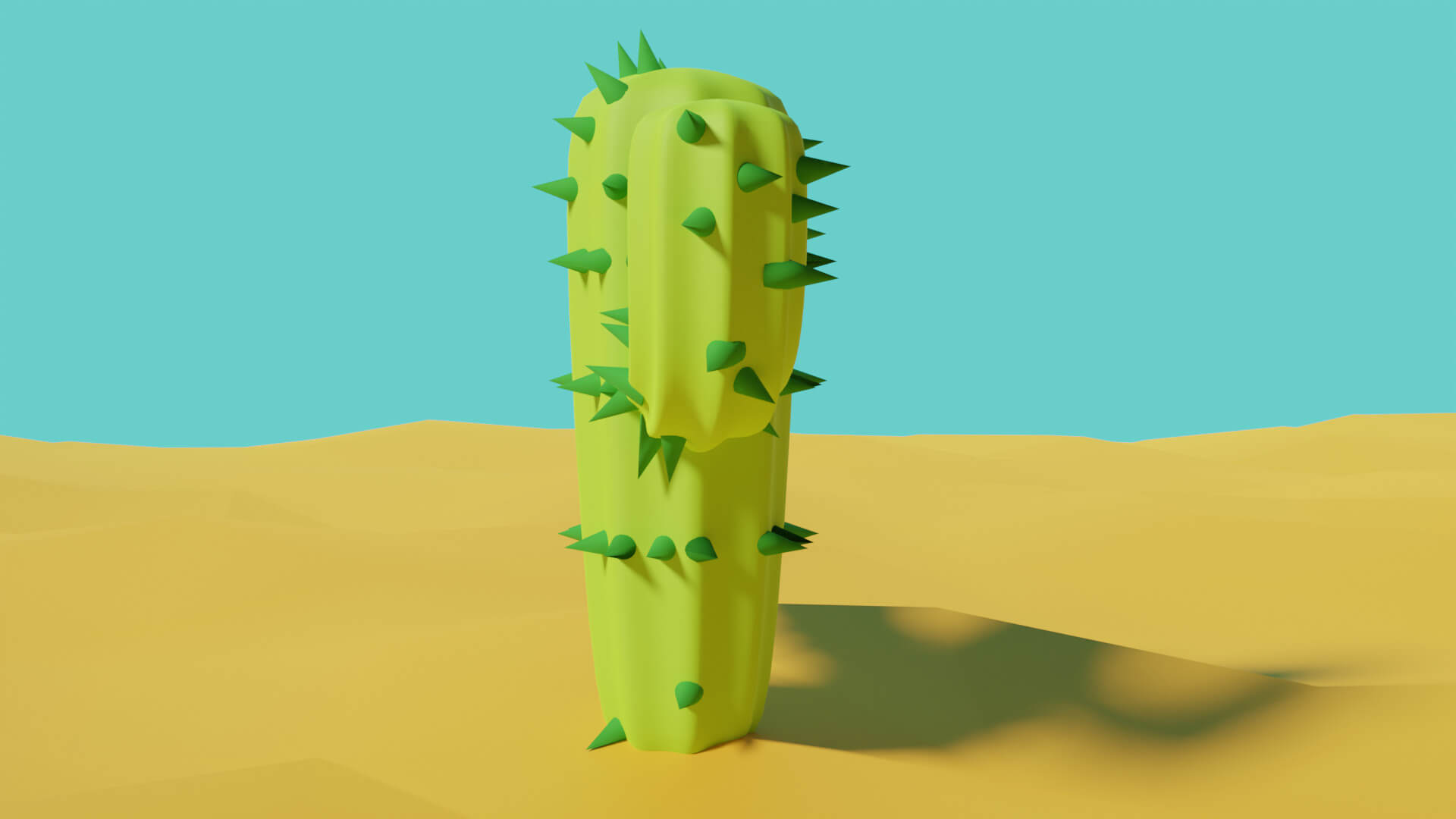 Cactus Model in Desert Scene by NomanKhalid