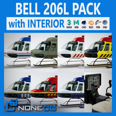 Helicopter Bell 206L Pack