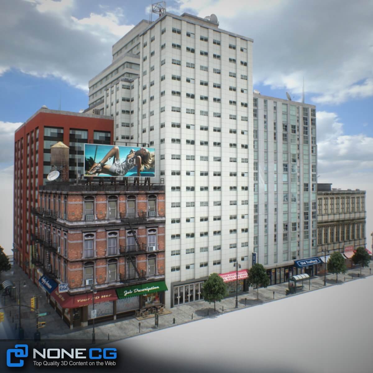 NYC Block Set 6 3D Model by NoneCG
