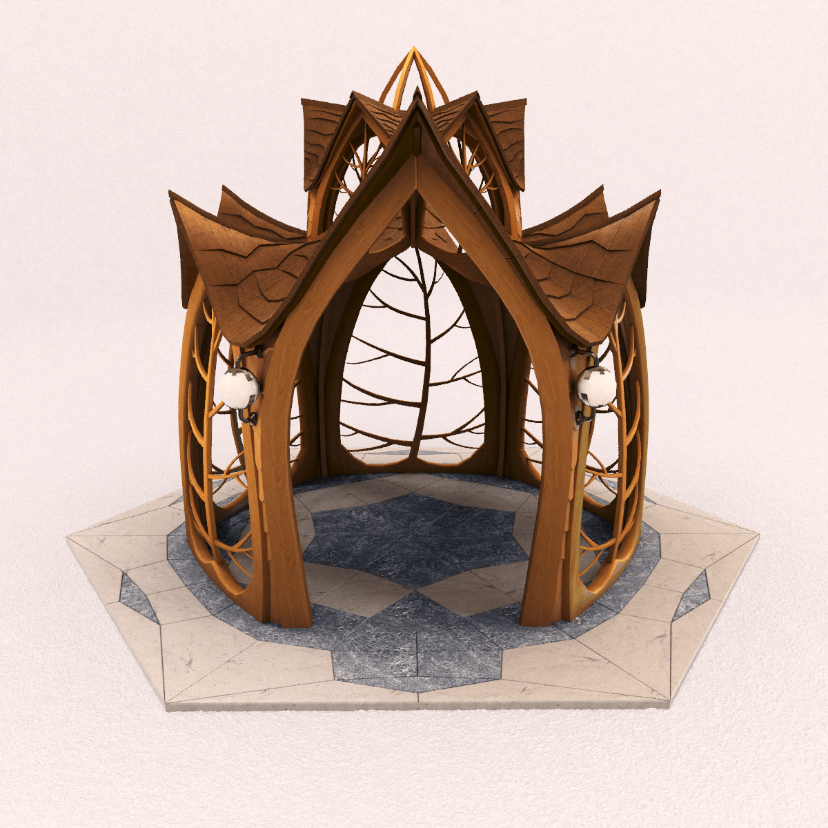 Gazebo 3d game model. 3D Render RenderHub Gallery