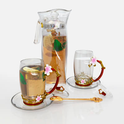 Handmade Tea Set With Carafe 3D Model
