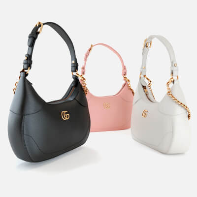 The Gucci Ladies Leather Handbag 3D Model
