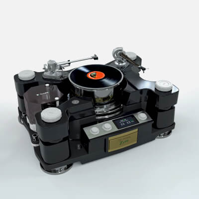 The Techdas Air Force Zero Vinyl Player 3D Model