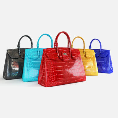 Womens Leather Handbag 3D Model
