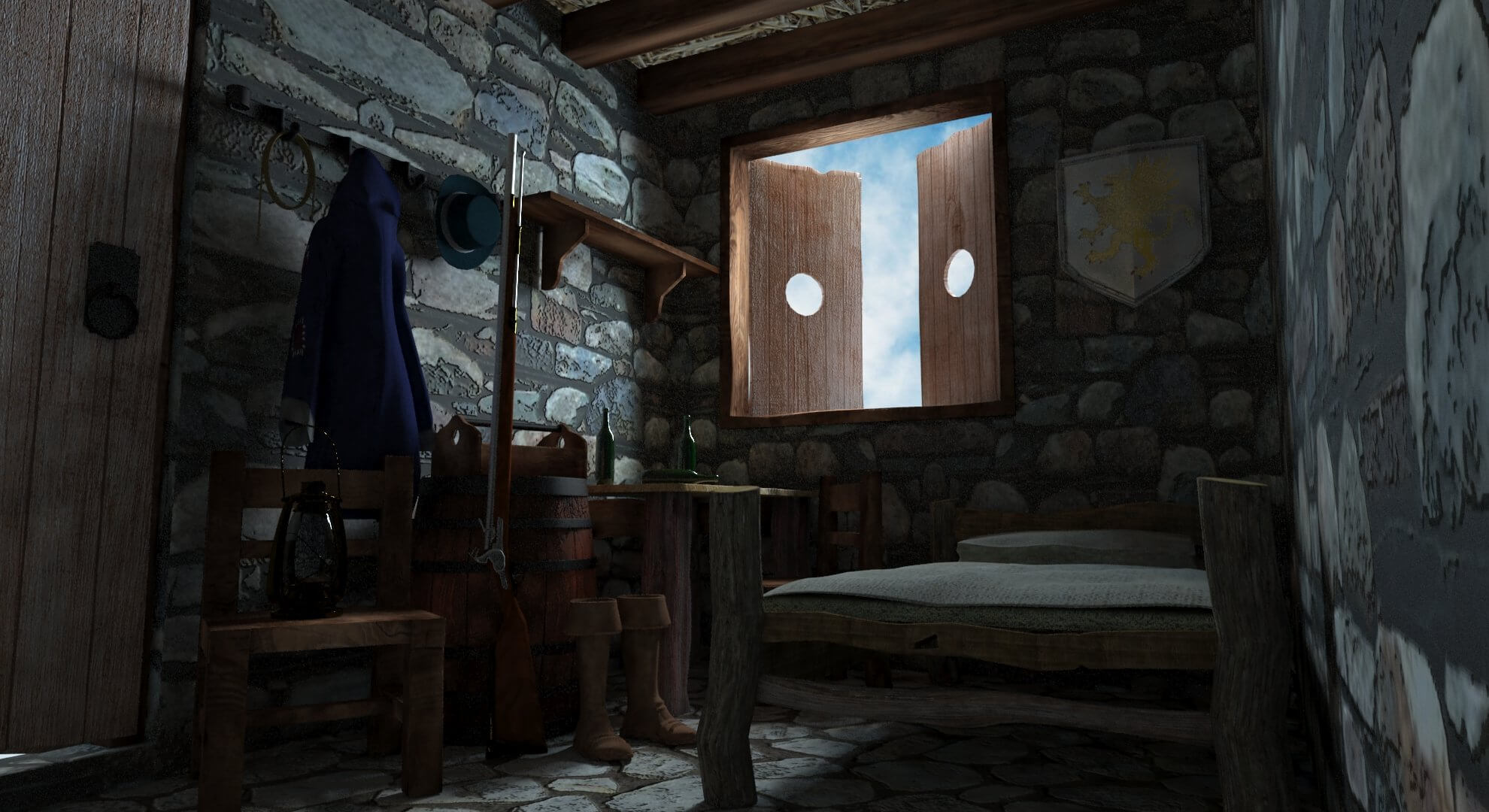 The marksman’s hideout 3D Render, Digital Art by npx