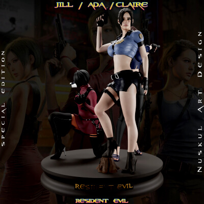 Ada Wong - Claire Redfield - Jill Valentine - Resident Evil