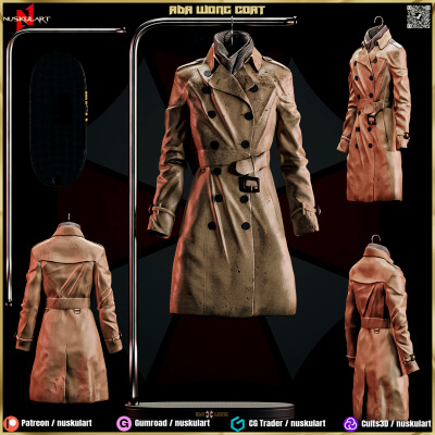 Ada Wong Coat with Hanging - Resident Evil Kit - Collectible