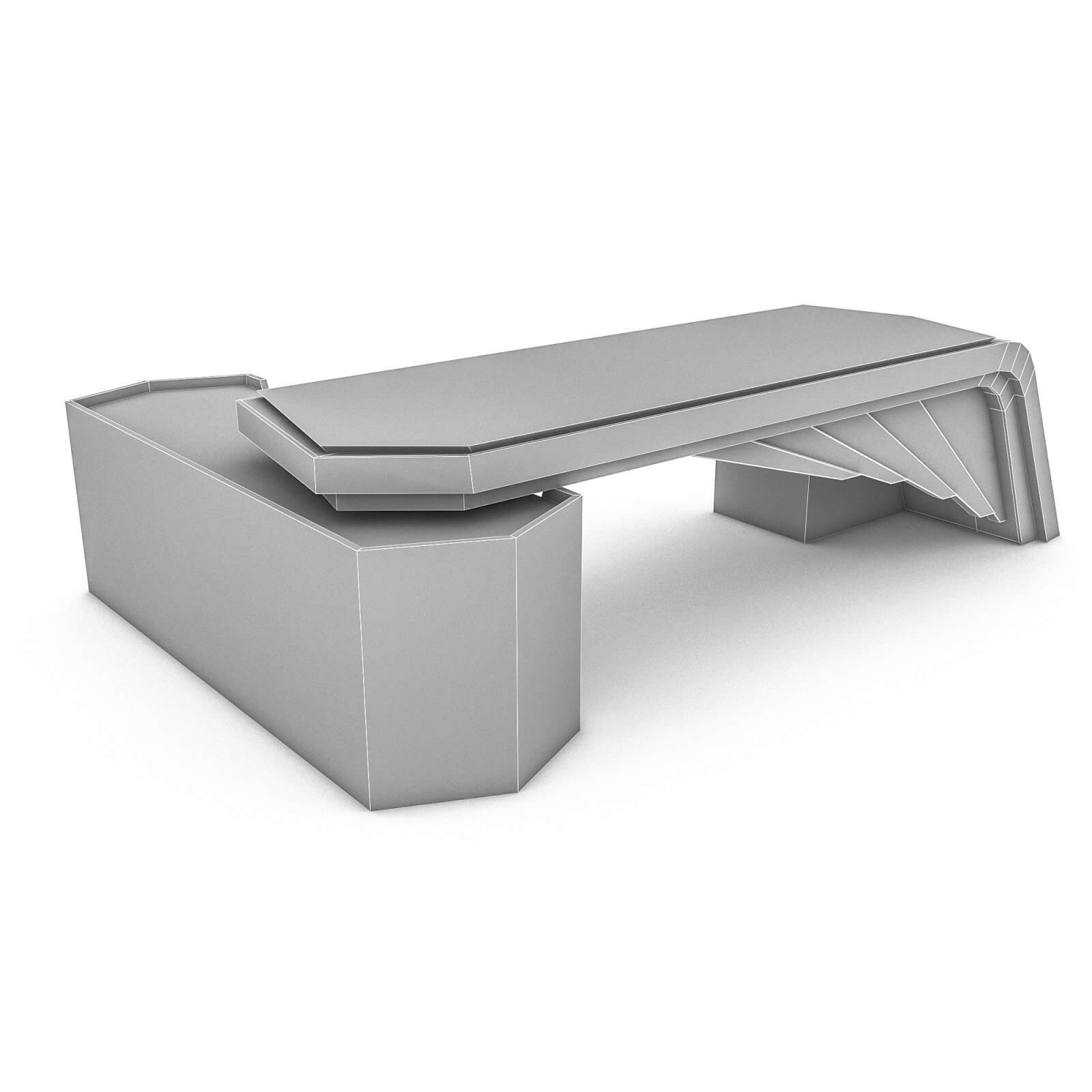 Boss Table 3D Model by nvere