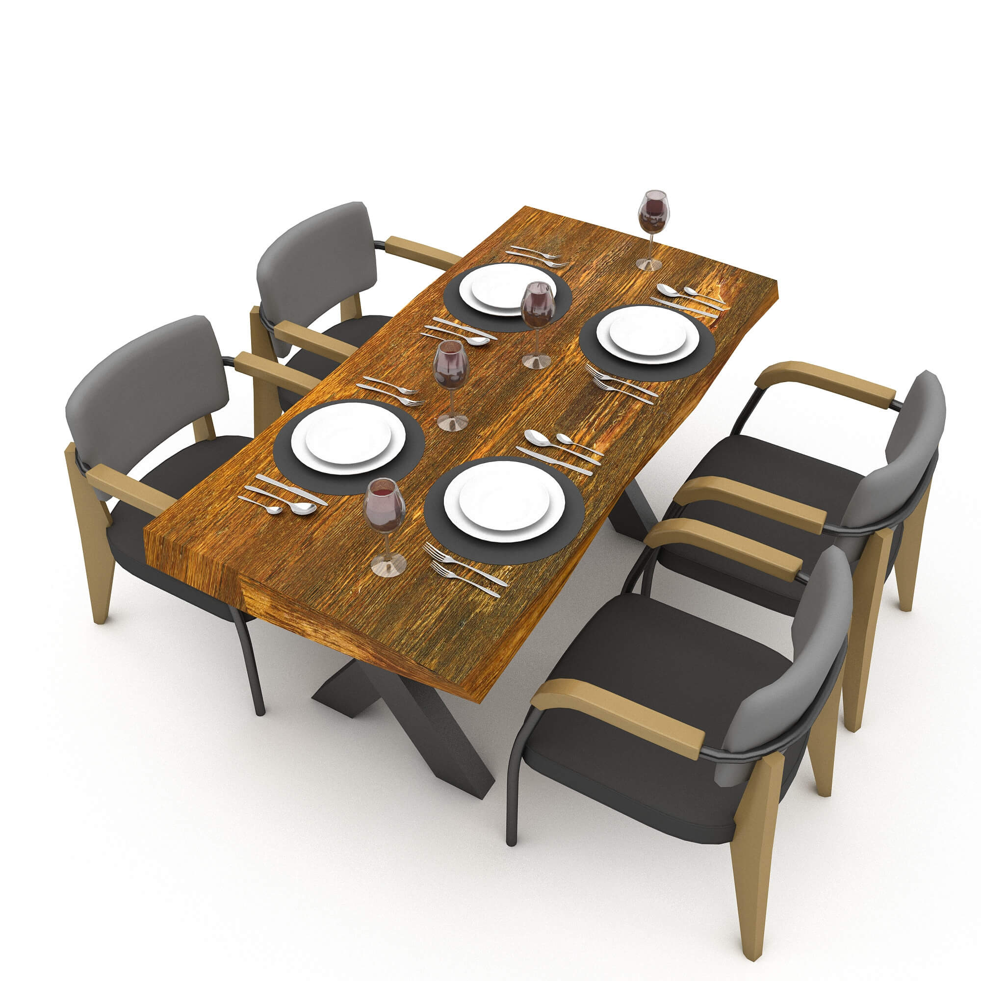 Dining Table 013 - 3D Model by nvere