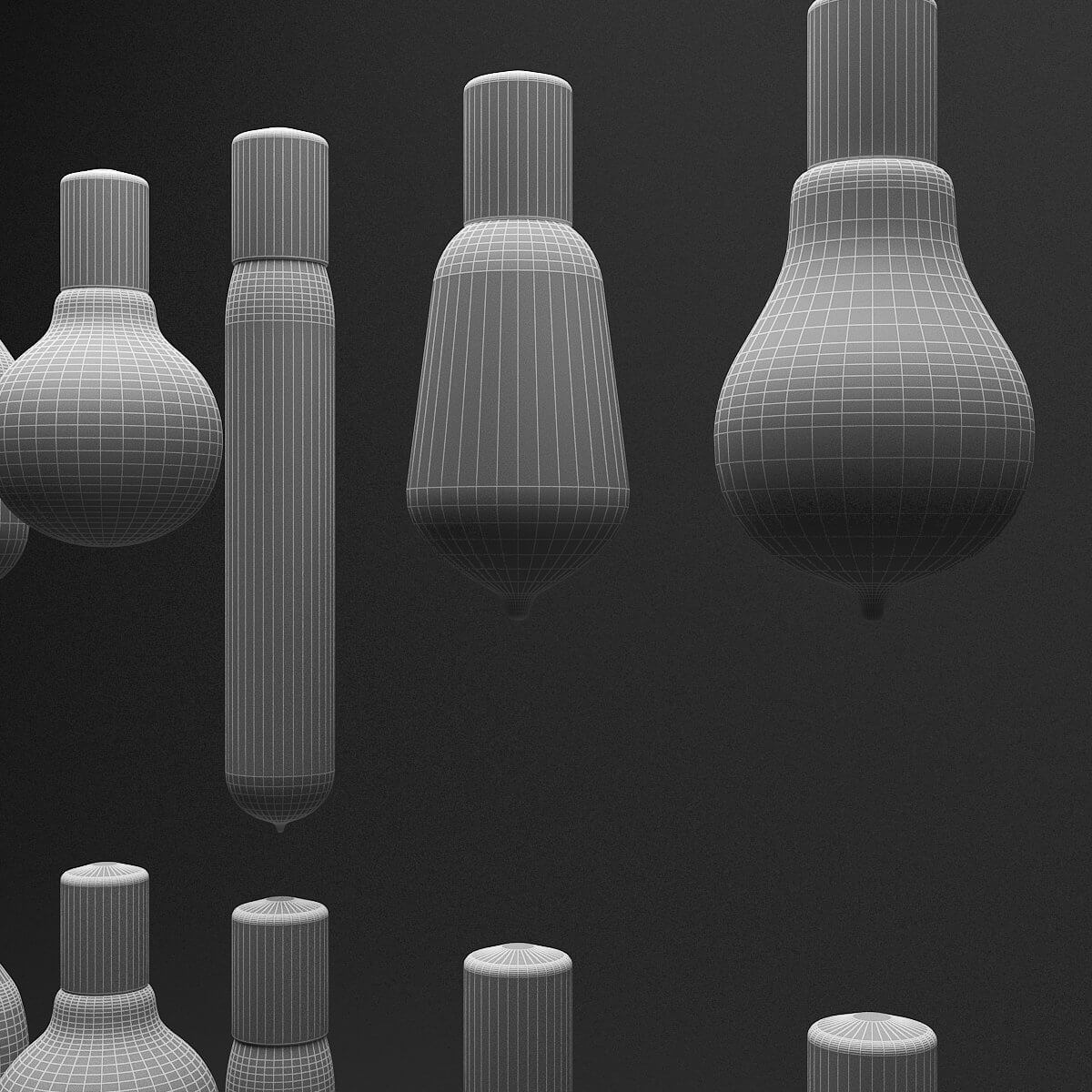 Filament Bulbs 3D Model by nvere