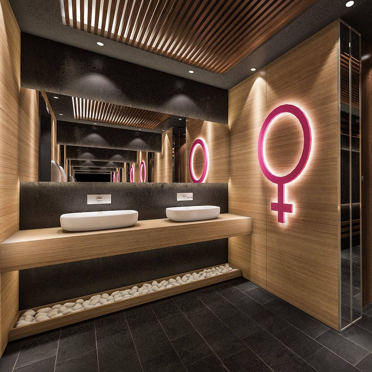 Ladies Bathroom 3D Model By Nvere