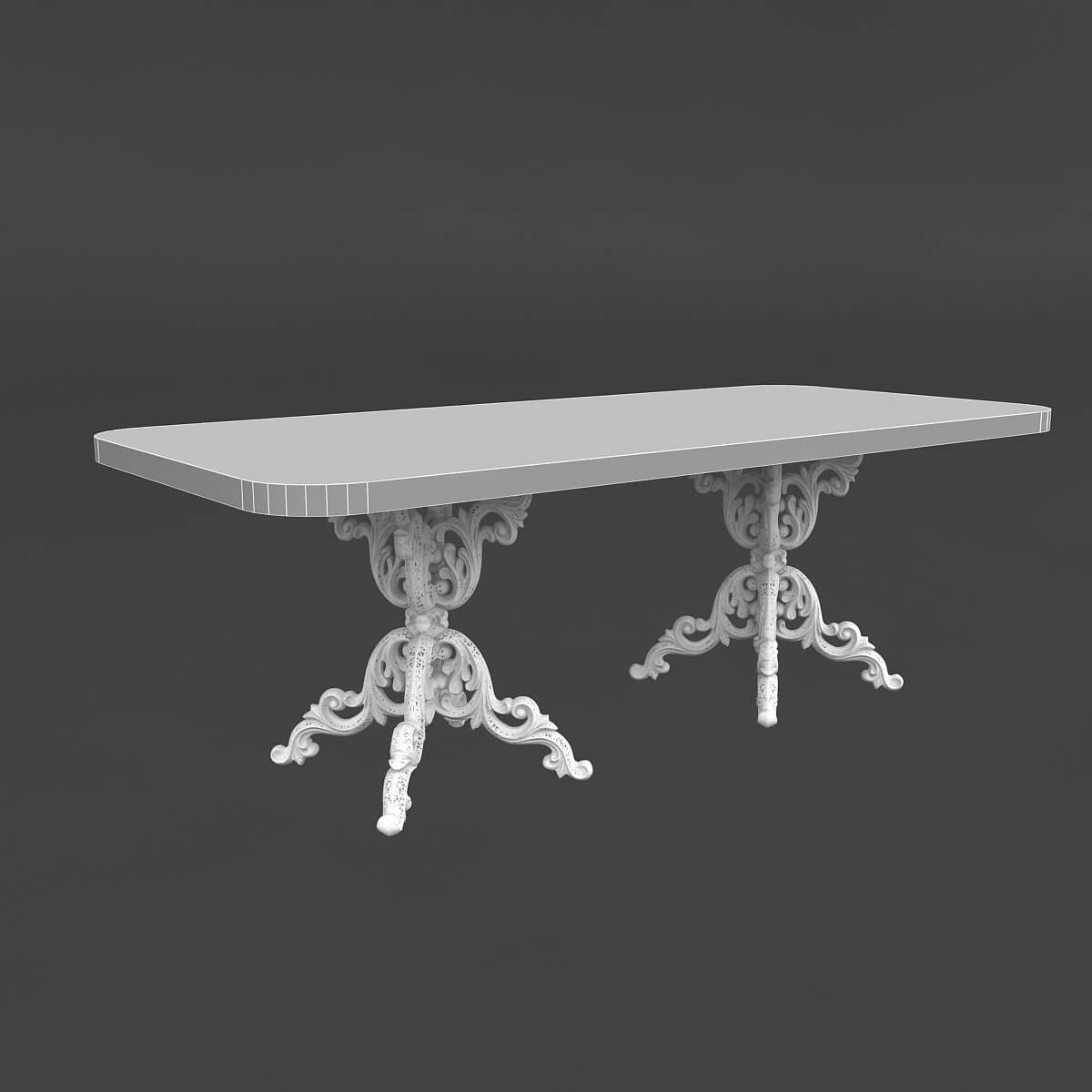 Classic Patterned Table 01 - 3D Model by nvere
