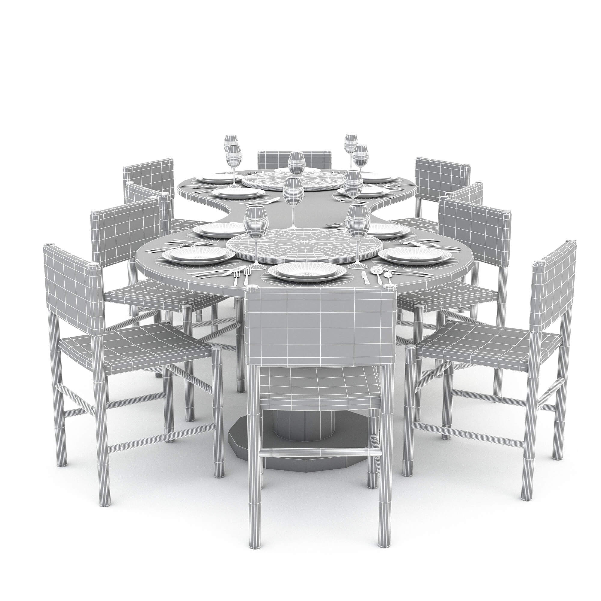 Dining Table 009 - 3D Model by nvere