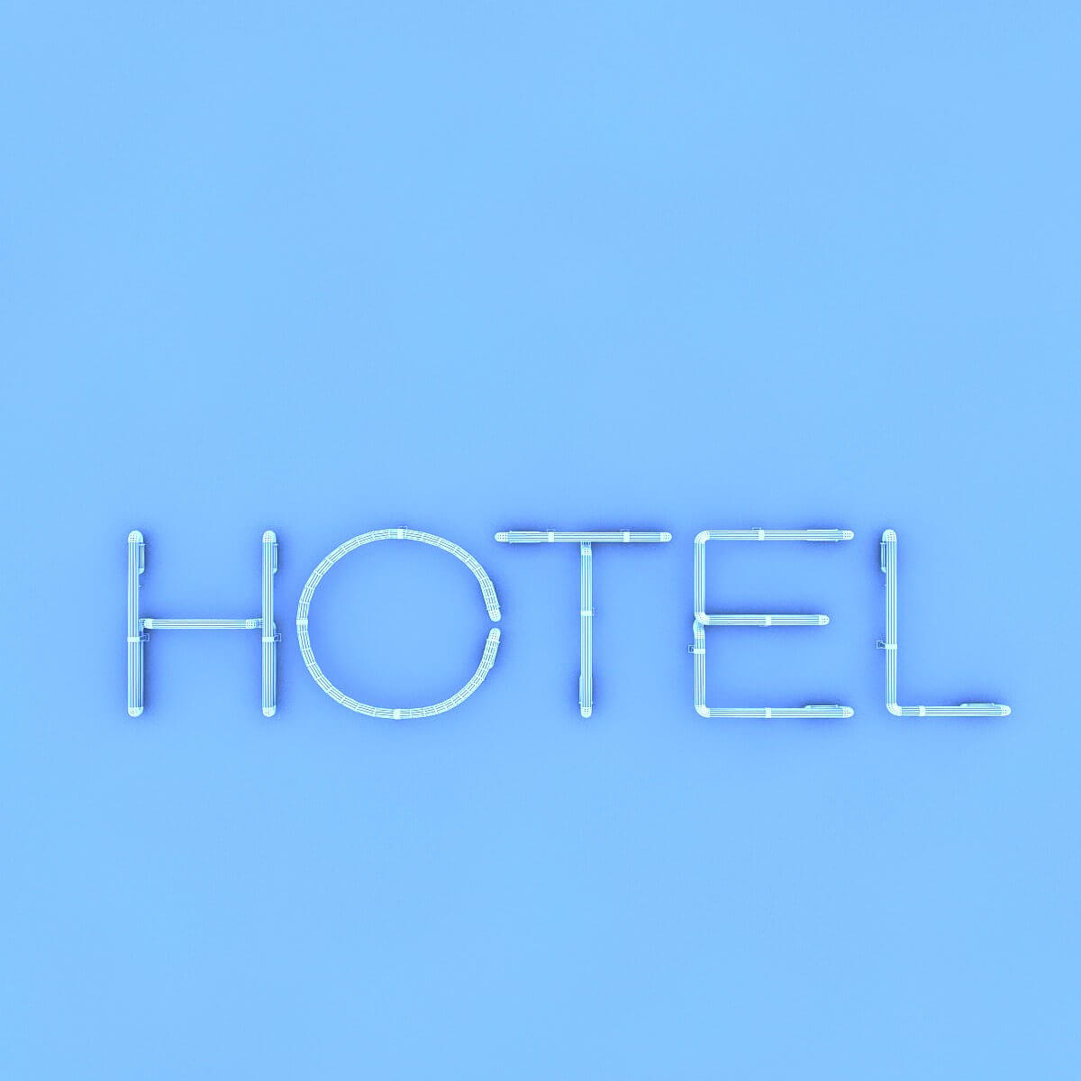Hotel Neon Sign - 3D Model by nvere