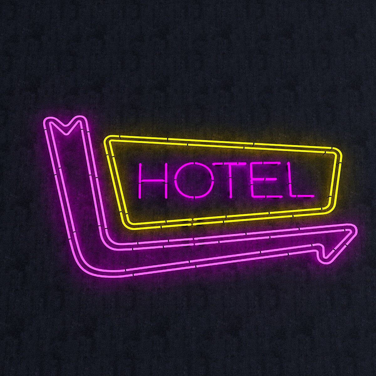 Hotel Neon Sign - 3D Model by nvere