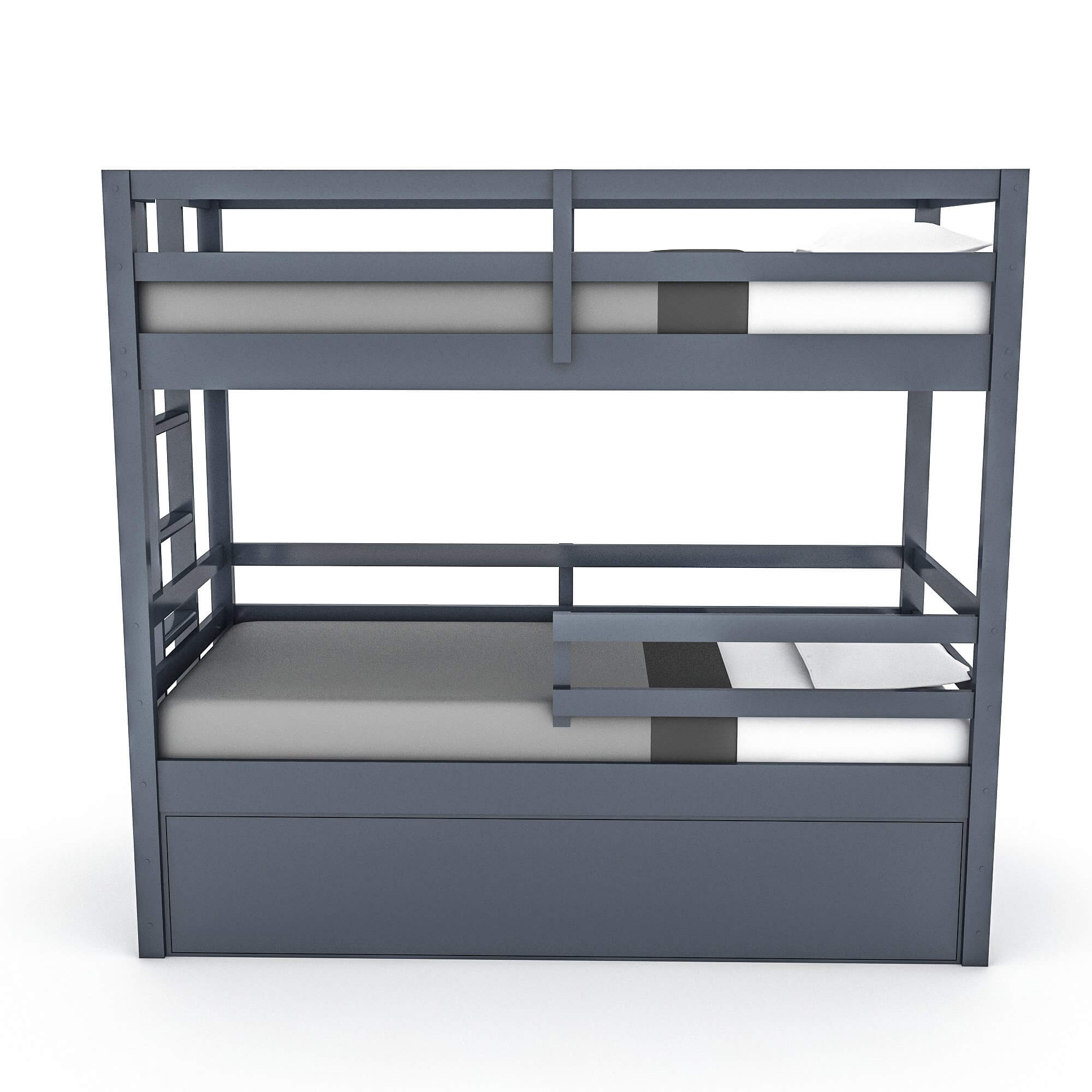Modern Wooden Bunk Bed 02 3D Model by nvere