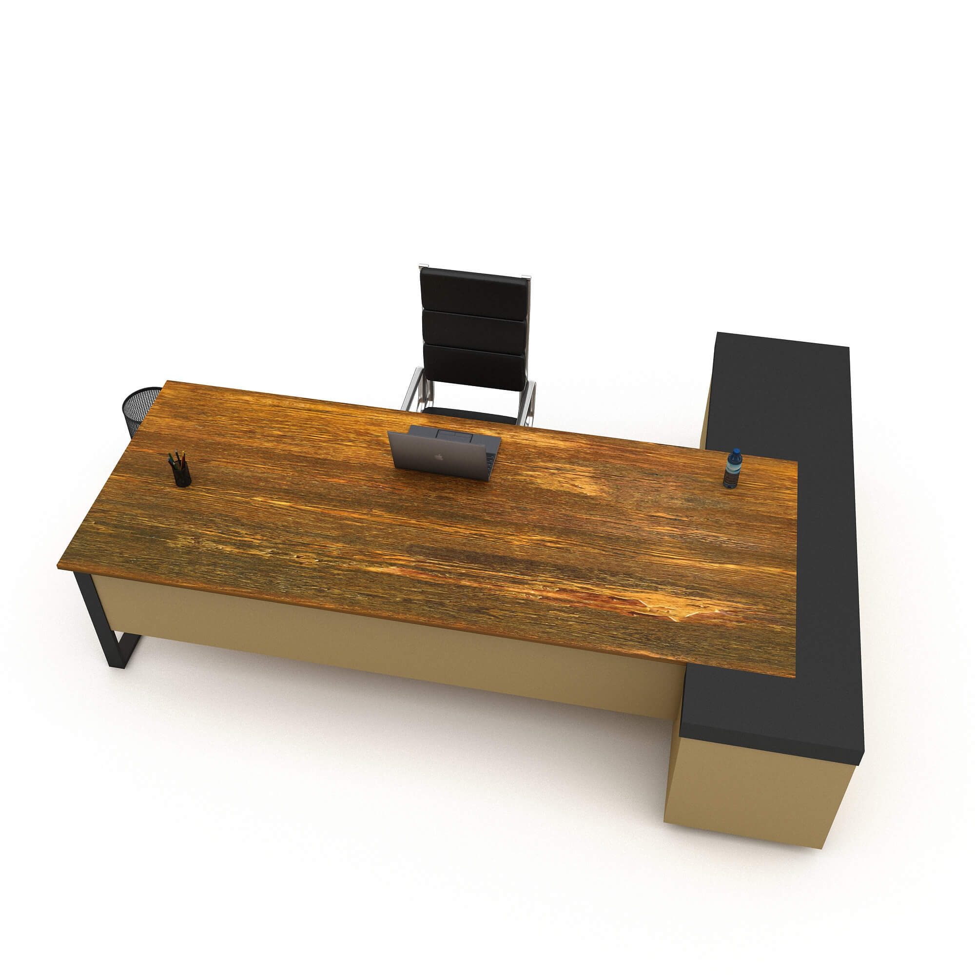 Office Boss Table 01 3D Model by nvere