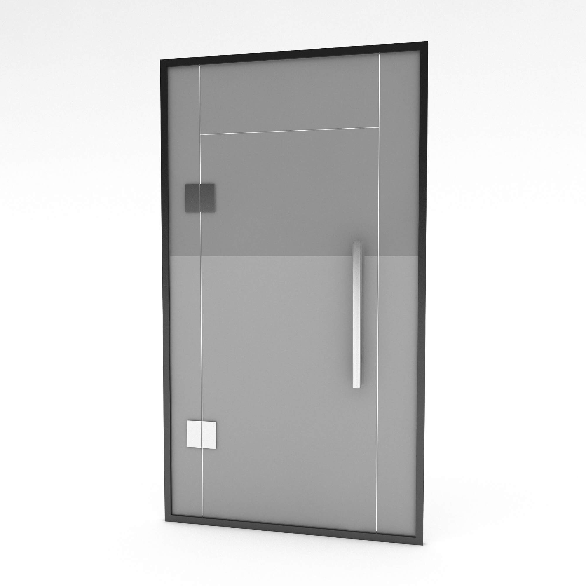Office Glass Door 02 3D Model by nvere