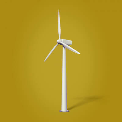 Wind Turbine - Low Poly