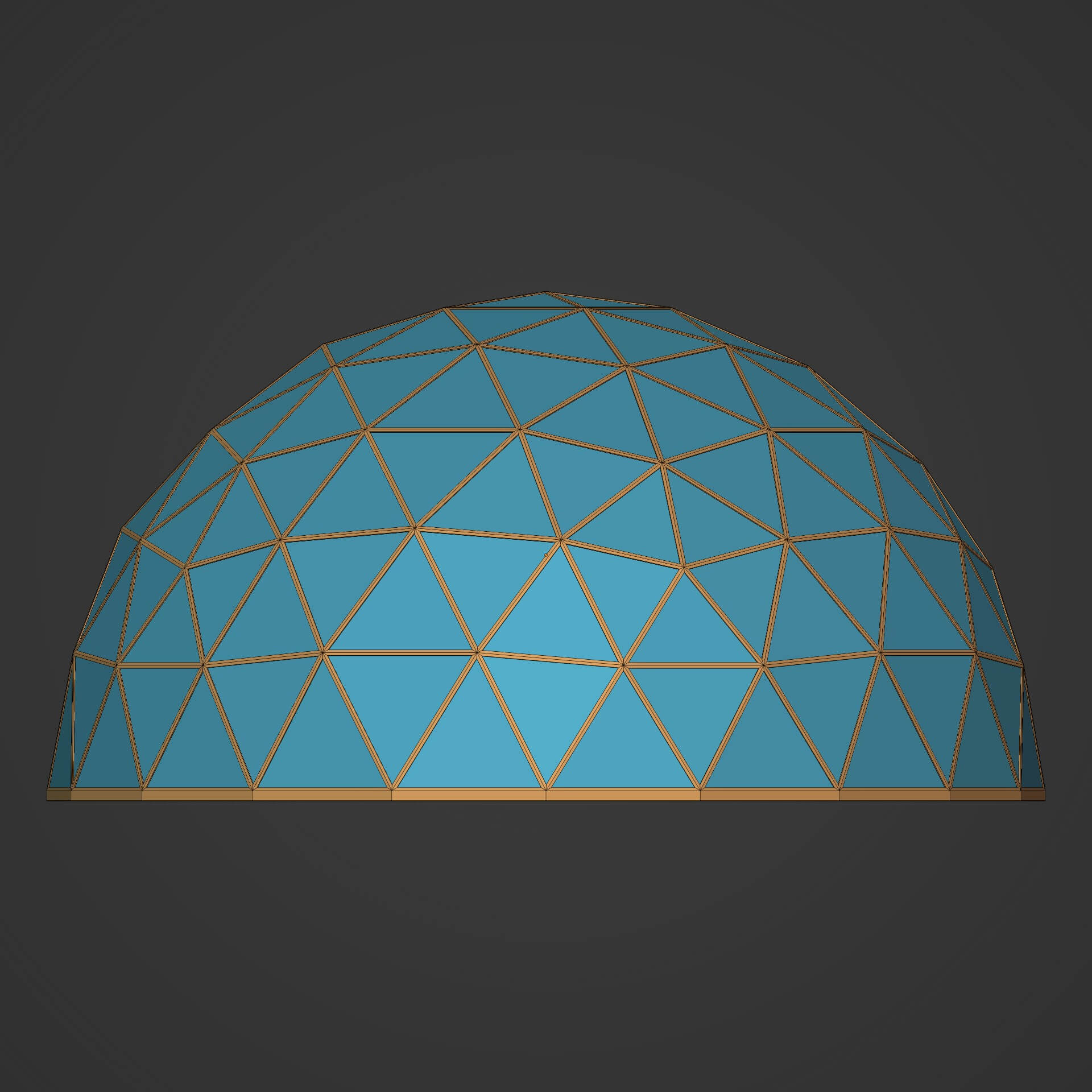 Low Poly Dome - 3D Model by Ocstard