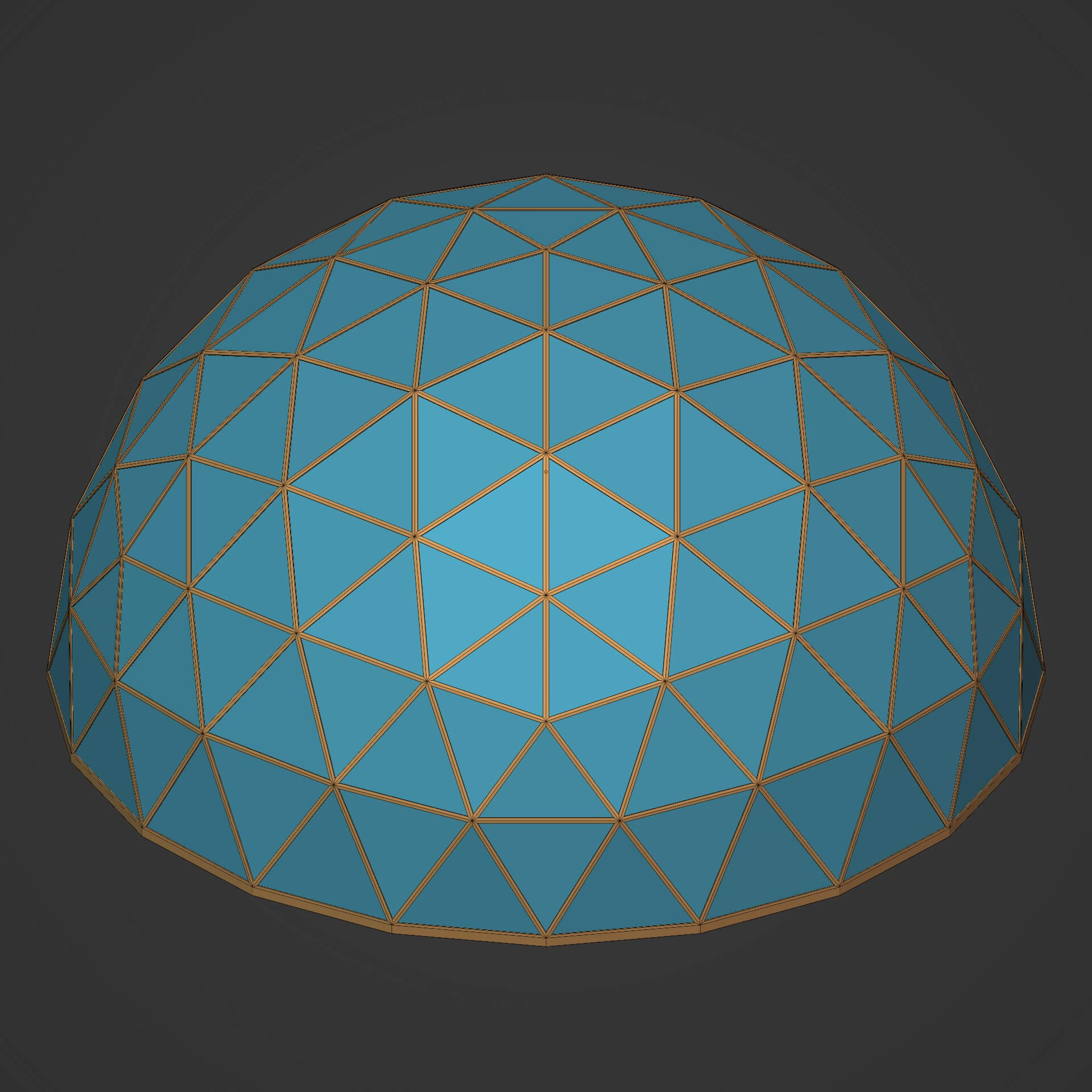 Low Poly Dome - 3D Model by Ocstard