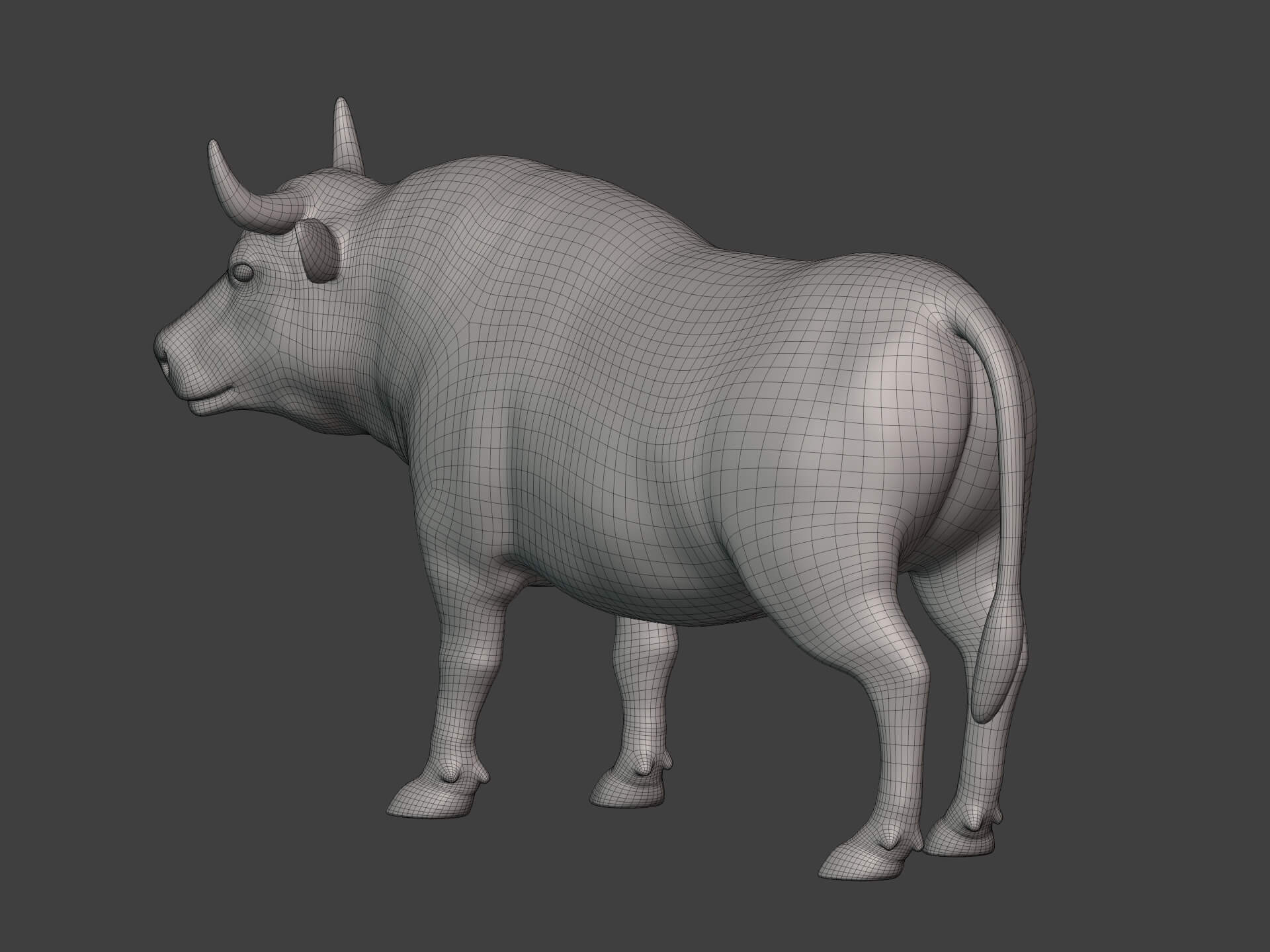 Bull Figurine - 3D Model by Ocstard