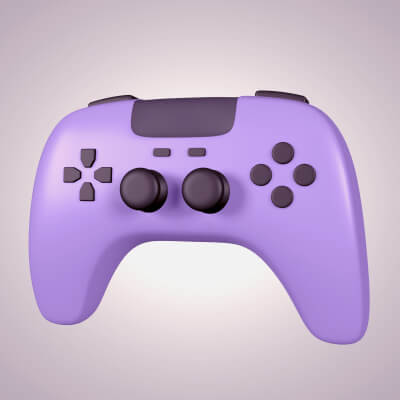 Cartoon Game Controller Icon - 3D Model by Ocstard