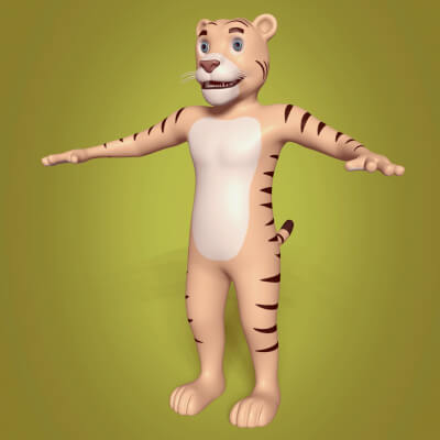 Cartoon Tiger Mascot