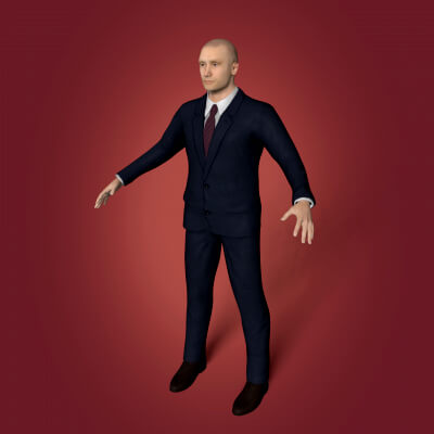 Businessman - Rigged 3D Model by Ocstard