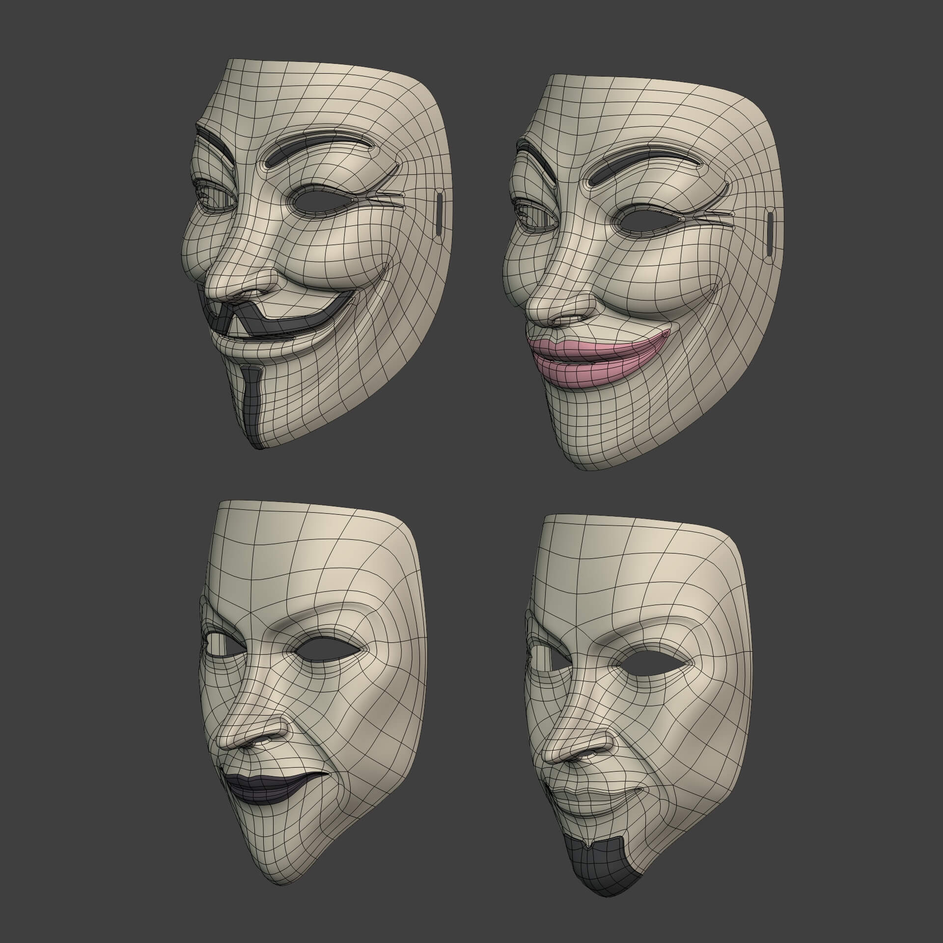 Generic Masks Pack - 3D Model by Ocstard