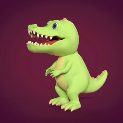 Cartoon Crocodile Character - Mascot - Avatar - Dragon