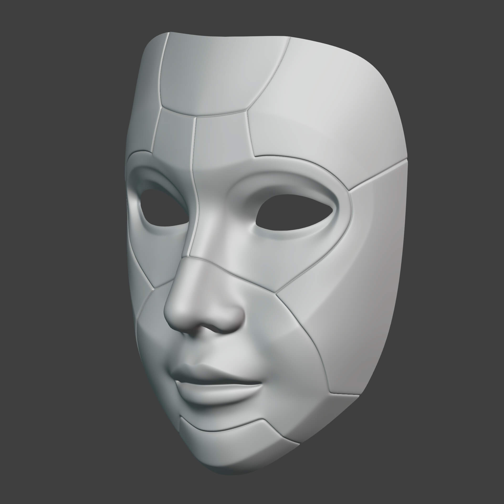 Robot Head Mask 3D Model by Ocstard