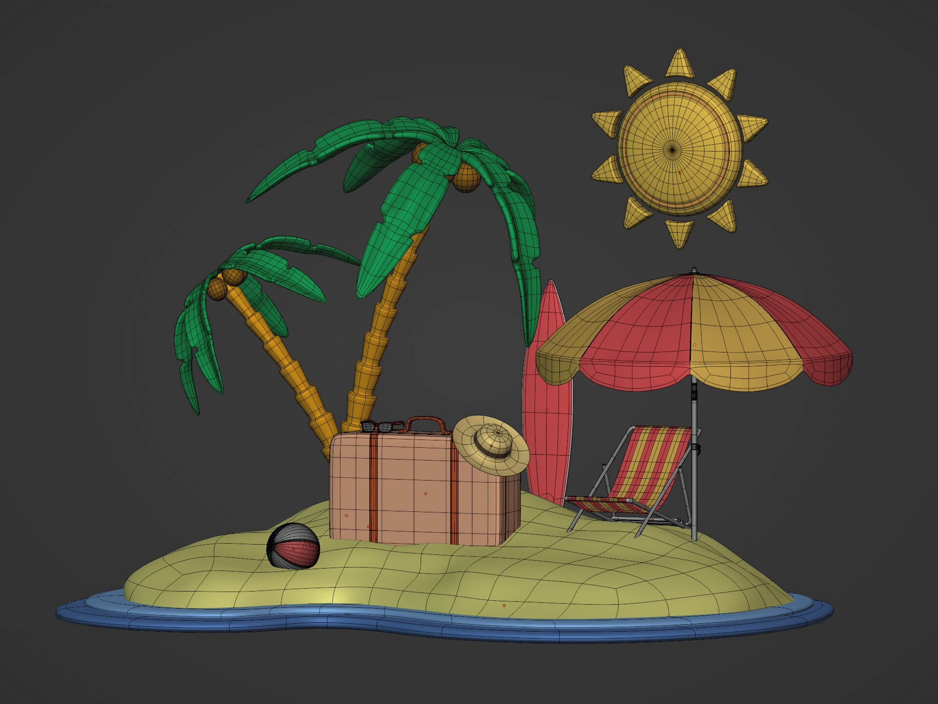 Summer Pack --- 3D Model by Ocstard