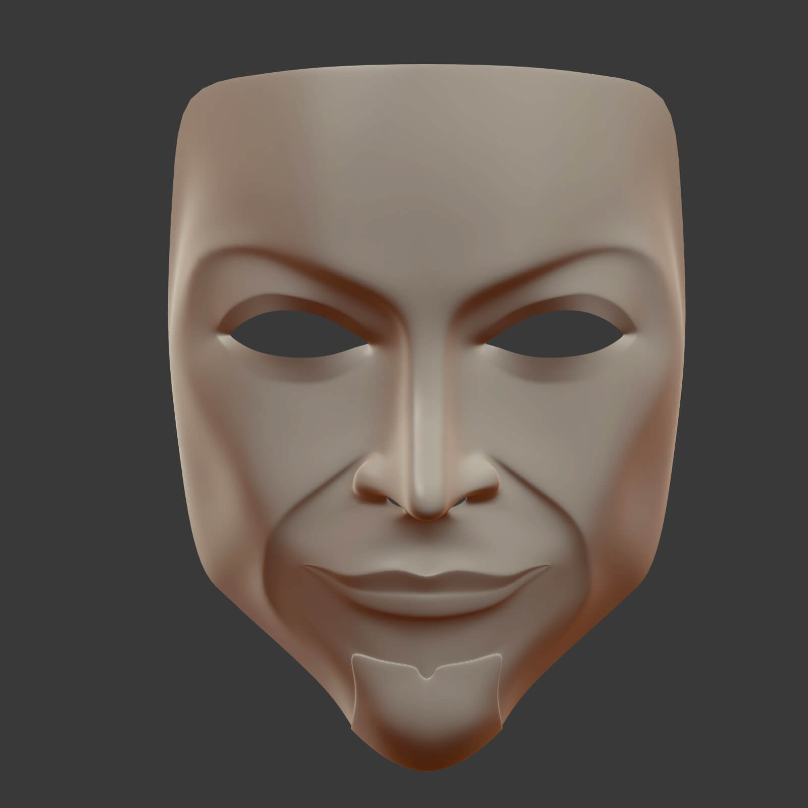 Theater Mask Man 3D Model by Ocstard