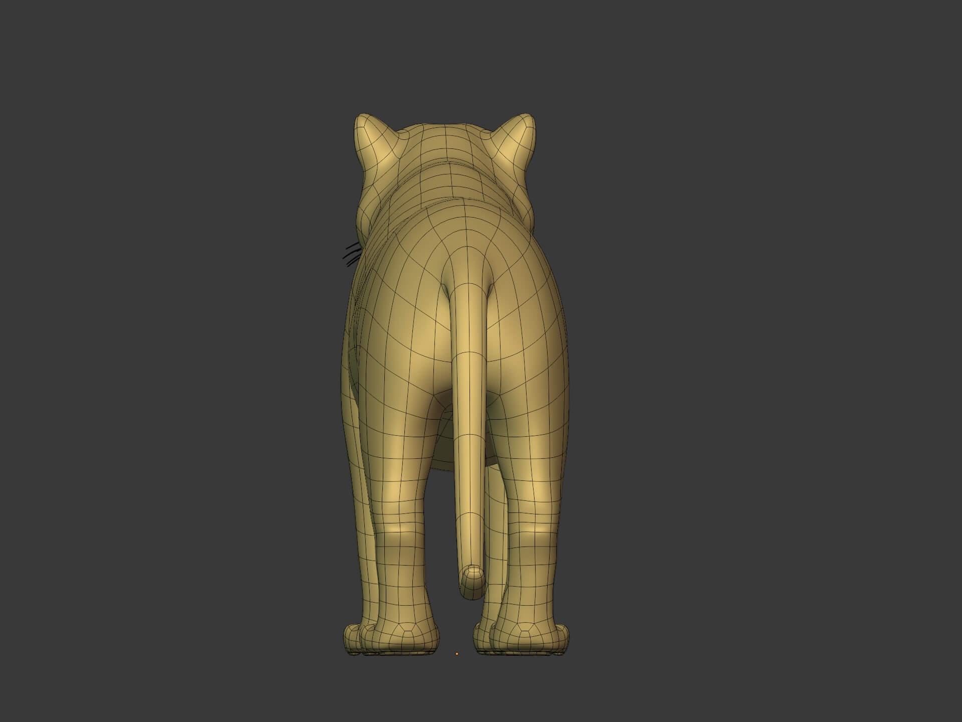 Cartoon Big Cat Base Mesh - 3D Model by Ocstard