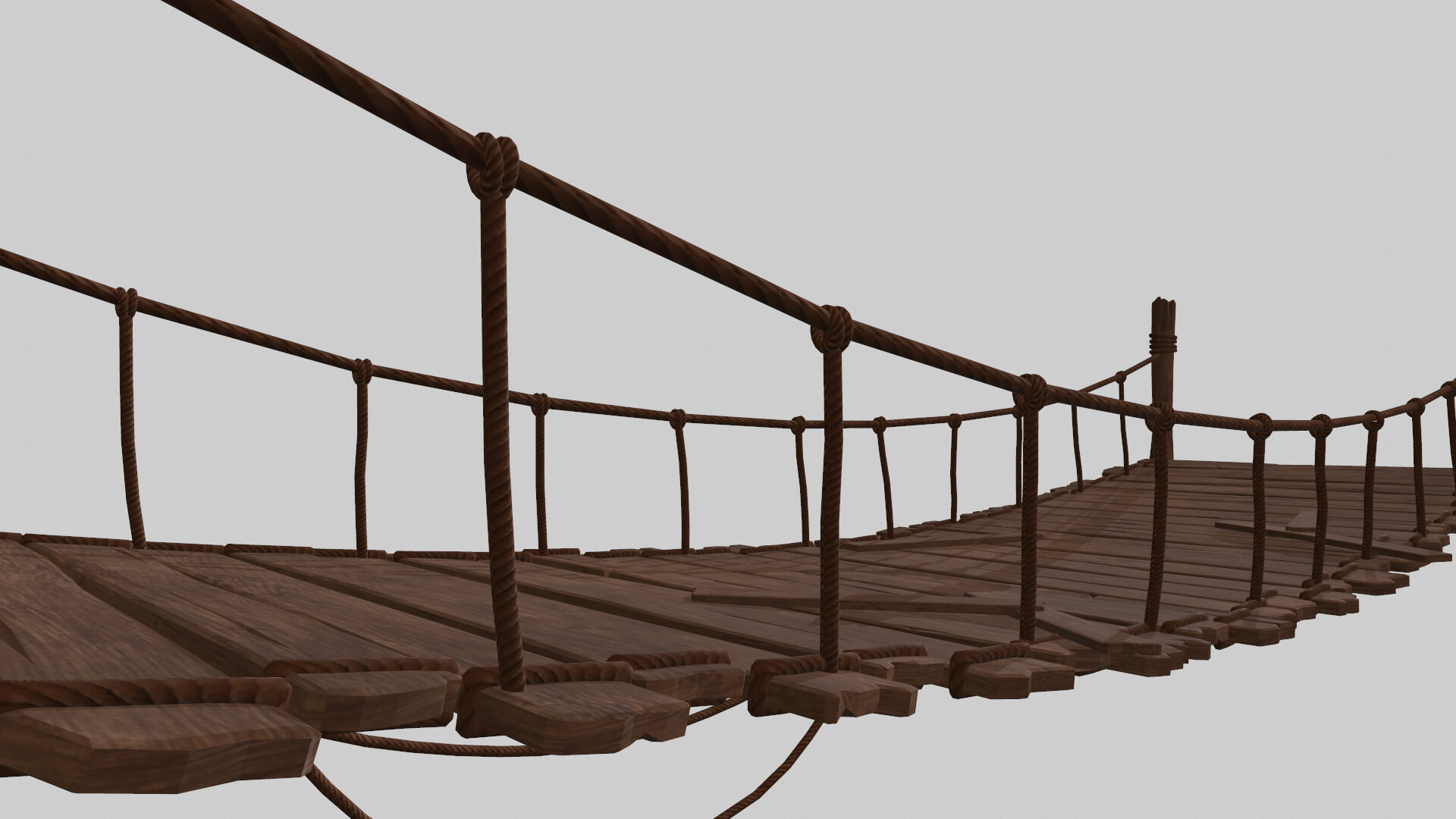 Drawbridge Wooden Bridge 3D Model by ogmodels