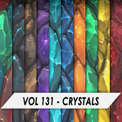 Stylized Textures – Vol 131 – Crystals - 3D Texture by oleekconder
