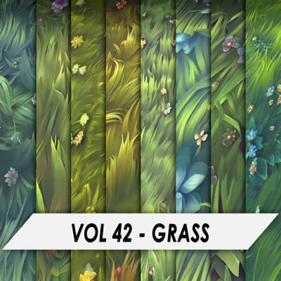 Stylized Textures - Vol 42 - Grass 3D Texture by oleekconder