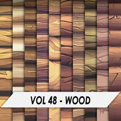Hand Painted Textures – Vol 48 – Wood - 3D Texture by oleekconder