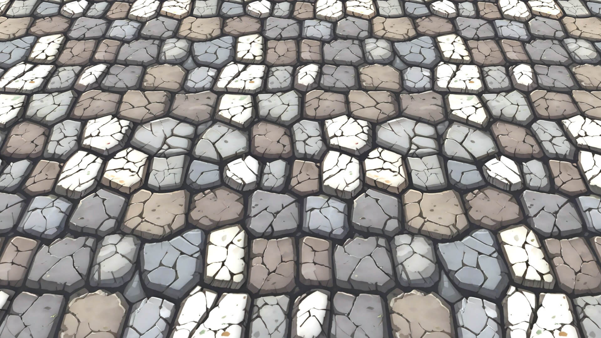 Hand Painted Textures – Vol 78 – Pavement - 3D Texture by oleekconder