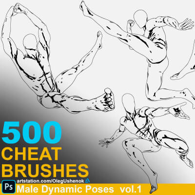 500 Cheat Brushes Male Dynamic Poses