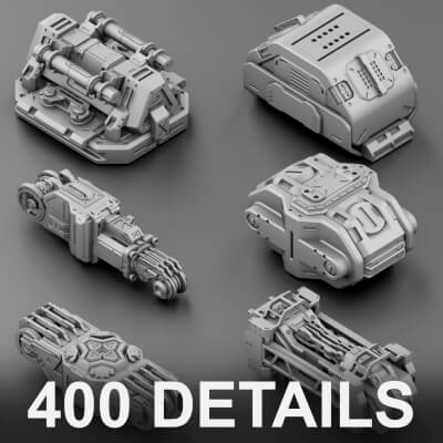 Hard Surface Kitbash Vol 2 by OlegUshenok
