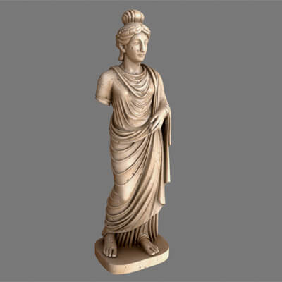 Ancient Statue Low Poly 3D Model